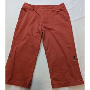 JAG Jeans Stretch Capri Pants 10P Rust Red Cropped 20" Inseam